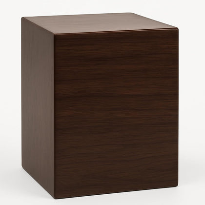 Wooden Cremation Urn for Human Ashes Adult Large Walnut Wood Urn Box TSA Travel Urn Modern Minimalist Memorial Burial