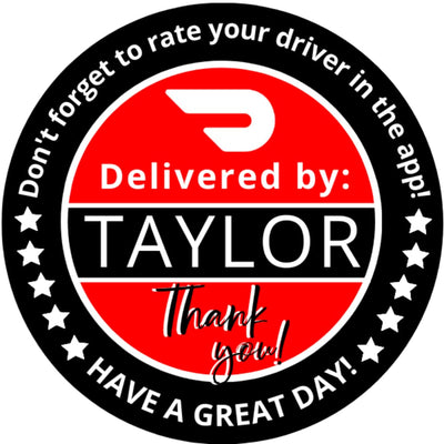 DoorDash Stickers, Thank You Stickers for Customer Bags, Personalized Thank You Rating Label Sheets for Delivery