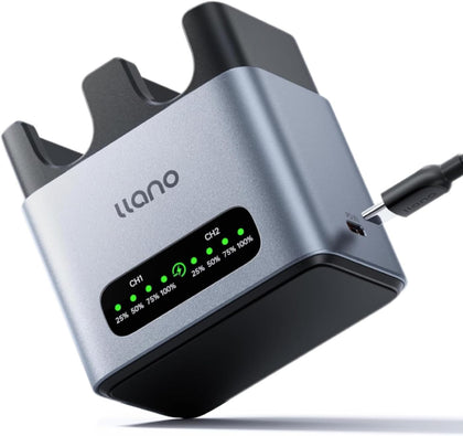 20W LP-E6P LP-E6NH Battery Charger: Fast Dual Slot for Canon Camera Batteries Canon EOS R5/R6/R7 Mark II, 5D/6D/7D