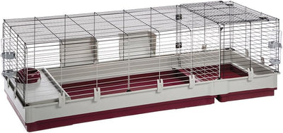Krolik XXL Rabbit Cage w/Wire Extension | Rabbit Cage Includes All Accessories & Measures 63.8L x 23.62W x 19.68H