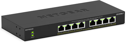 8-Port PoE Gigabit Ethernet Unmanaged Network Switch (GS308LP) | Essentials Model with 8 x PoE+ Ports @ 60W