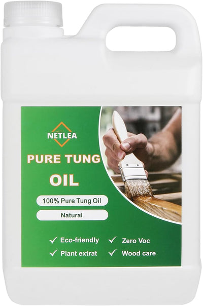 100% Pure Tung Oil 135oz – Natural Finish for Wood & Floors