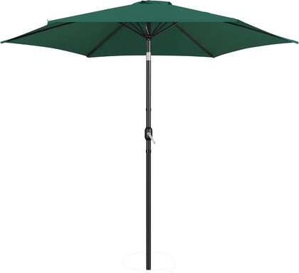 Patio Umbrella, 10FT Outdoor Table Umbrella Market Umbrella with Push Button Tilt and Crank & Sturdy Ribs, Yard