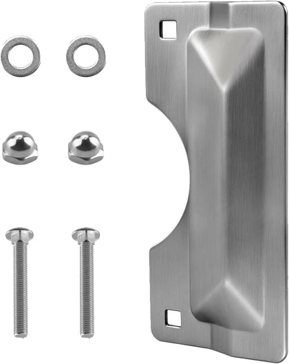 U 9496 Latch Guard Plate Cover 3x7in. Protect Against Forced Entry(1Silver) | Stainless Steel Door Security Strike
