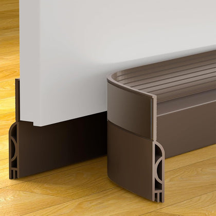 Door Draft Stopper, Door Sweep for Bottom of Door, Weather Stripping Door Seal Gap Filler Bottom Blocker Soundproof