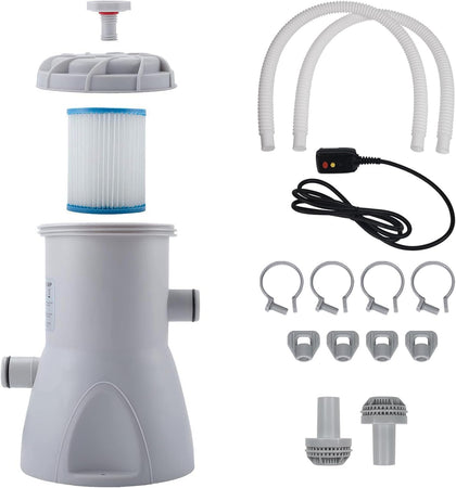 Pool Pump Filter 800 GPH, Pool Filters for Above Ground Pool Filter, Cartridge for Inflatable Swimming Pools