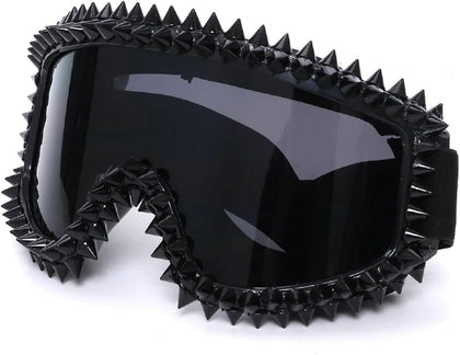 Vintage Rivet Ski Goggles Snow Goggles Colorful Lens Luxury Rhinestone Snowboard Goggles for Men Women Adult 621