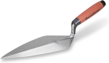 London Brick Trowel, 11 x 4 7/8 Inch, Assembled in the USA | Forged One-Piece High Carbon Steel Blade, Taper-Ground