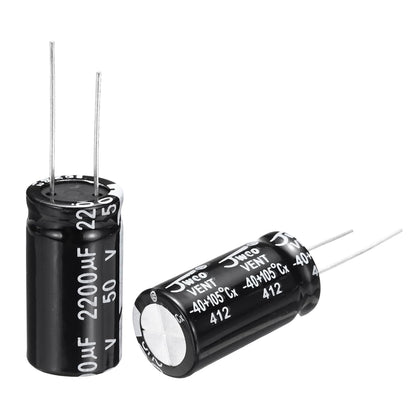uxcell 2200uF 50V 16x30mm Electrolytic Capacitor, Radial Leads Aluminum Capacitors for TV, LCD Monitor, VCD, 10Pcs