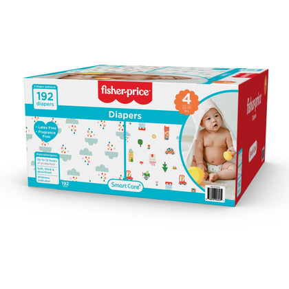 Fisher-Price Diapers, Size 4, 192 Count