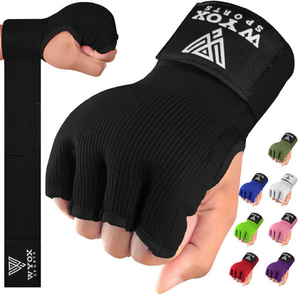 Gel Boxing Hand Wraps Inner Gloves for Men & Women – 80cm/31inch Quick Wrist Strap, Padded Knuckle Support