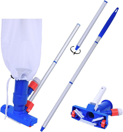 Jet Vacuum W/ 6 Section Poles of 57" for Frame Aboveground/Inflatable Pool Spa, No Electric Power Needed, Use Garden
