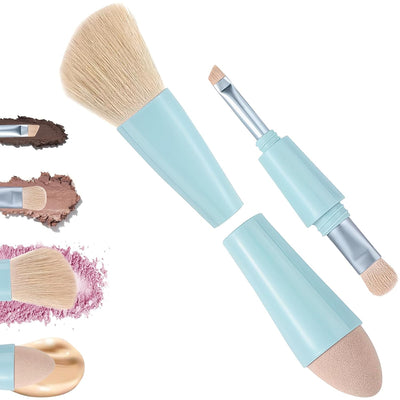 Multi-Tasker 4-in-1 Makeup Brush -Applicator Tool - Vegan & Travel-Friendly All-in-One Beauty Tool for On-the-Go