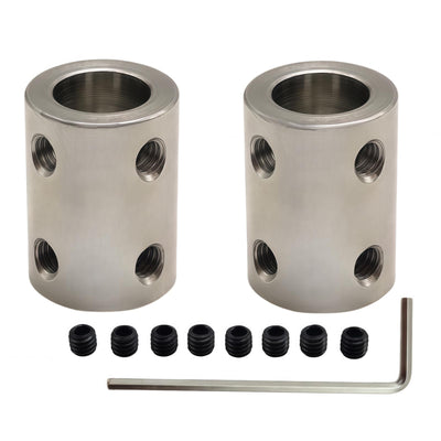 LIZIFEQZ 8mm to 8mm Stainless Steel Shaft Coupler, 2Pcs