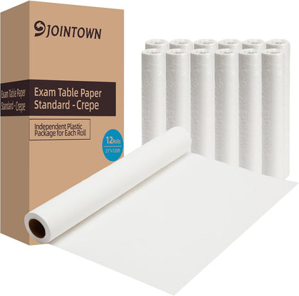 Exam Table Paper, Crepe Table Paper 21 in X 125 ft, Case of 12 Rolls-Barrier Protection-Independent Plastic