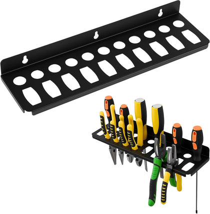 Screwdriver Plier Wrench Organizer,Wall Mount Metal Tool Storage Rack Wrench Screwdriver Organizer Small Hammer Hand