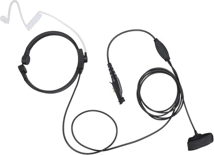 Tactical Throat Mics with PTT Earpiece Headset Throat Microphones Neck Mic for Radio Motorola GP328PLUS EX500 EX600