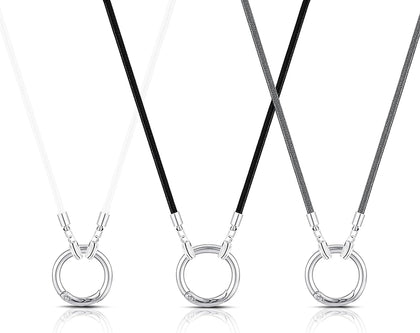3 Pcs Eyeglass Holder Necklace Ring Glasses Holder Strap Chain Loop Ring Reading Sunglasses Necklace for Women Men