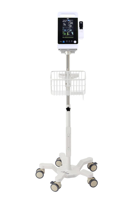 VivaDiagnostics Omni Spot Vital Signs Monitor with Mobile Cart, Monitor de signos vitales, Includes Thermometer