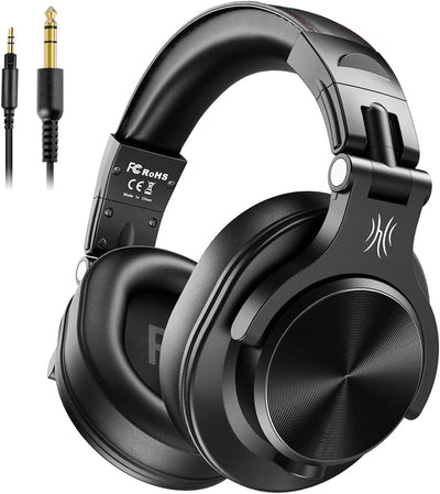 A71 Hi-Res Wired Over-Ear Studio Headphones for DJ, Mixing - Black | headphone for studio recording, monitoring and