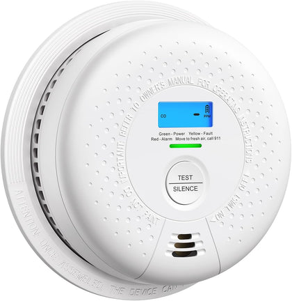 Smoke Detector and Carbon Monoxide Detector, SC01, 1-Pack | 10-Year Sealed Battery (Not Hardwired), Real-Time CO and