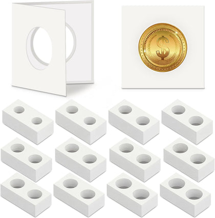 600 Self Adhesive Coin Holders, Cardboard 2" x 2" Holders, Many Assorted Sizes Coin Flips Collection Supplies