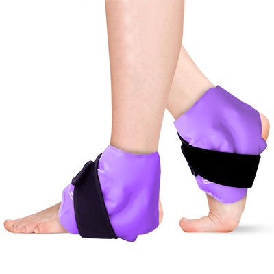 2 Pack Ankle Ice Pack Wrap, Reusable Gel Ice Pack for Foot Ankle Heel, Cold Compress Therapy for Pain Relief