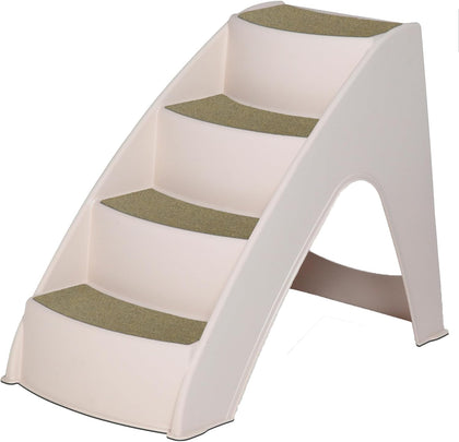 PetSafe CozyUp Dog Stairs - 4 Step Design Pet Stairs - Dog Steps for High Beds, Sofa - Pet Steps Safety Features