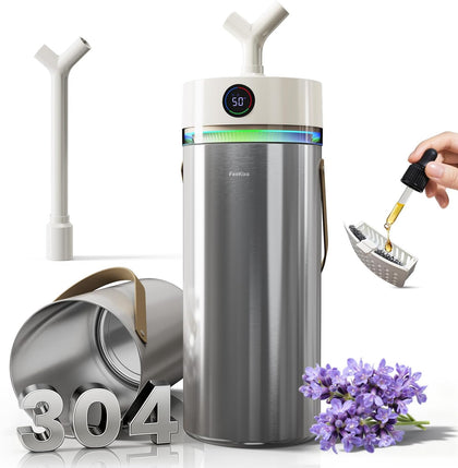Stainless Steel Humidifier, 8L/2.1Gal Cool Mist Humidifiers for Bedroom, Easy to Clean Humidifier Large Room with
