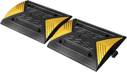 Rubber Speed Bump,Industry Rubber Curb,Wheel Stop Stoppers for Car,Truck,Trailer and Garage,2 Pack Speed