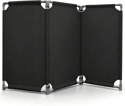 3-Panel Safety Barricade,5.8FT Foldable Security Sign Barrier Gate,Safety Warning Barricade Fence,Traffic