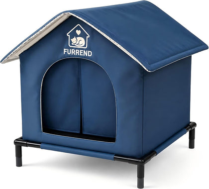 Space Capsule Outdoor Pet House for Cats Small Dogs, Waterproof Insulated Shelter with Clear Window, All Season