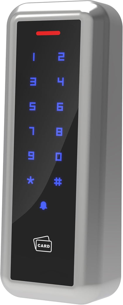 Metal RFID Door Access Control Keypad with Wiegand 26 bit Output | Touch Keypad Waterproof for Rental Home Office