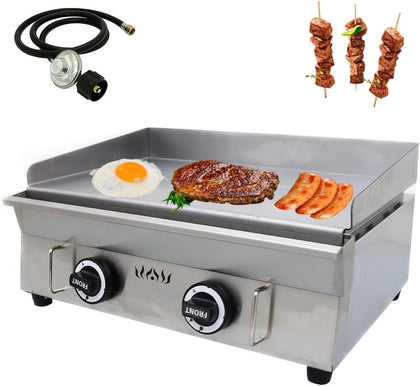 Commercial 2800Pa LPG Countertop Grill Griddle 21.26x13.39in Plate