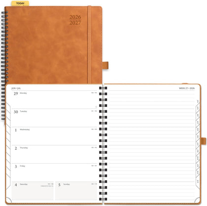 Weekly Planner 2026-2027 (July 26-June 27), Large-8.5" x 10.5", Academic Agenda 2026-2027 Calendar Notebook Planner
