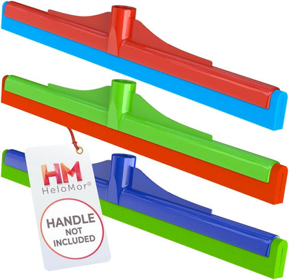 16 Inch Floor Squeegee Head 3 Pack, Foam Squeegee Broom for Garage, Patio, Deck, Tile, Shower and Concrete Floors