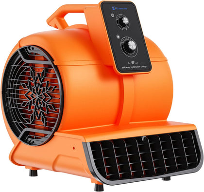 Air Mover 1/2 HP 2600 CFM Air Blower Fan Carpet Dryer, Floor Dryer Fan | 3-Speed, 4 Adjustable Angles, Timer