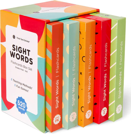 Award-Winning Sight Words Flash Cards – 520 High Frequency Words for Kids Ages 3–9 – Dolch & Fry List – Learn to Read
