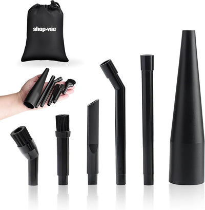 Micro Cleaning Nozzle Kit, 1-1/4" Vacuum Attachments, 6 Pieces | Detailed-Cleaning Attachments for Compact Wet Dry