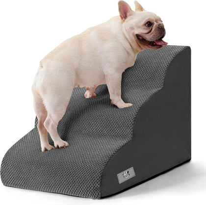 Dog Stairs for Small Dogs & Cats,3 Steps Non-Slip Pet Ramp for Couch,15.7"H