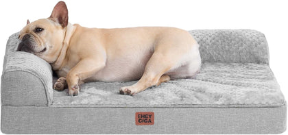 Orthopedic Dog Bed Medium Size Dogs, Memory Foam Dog Bed with Washable Removable Cover, Waterproof Pet Sofa Couch for