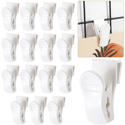 15 Pcs Gridwall Accessories Grid Wall Hooks Clips, Hanging Display Oil Painting Art Exhibition Sign Panel Wall Wire
