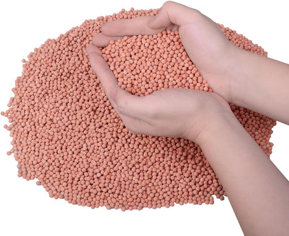 2.0 LB Clay Pebbles, 1/8'' Gardening Ceramsites Growing Media for Succulents Orchids, Aquaponics, Aquaculture