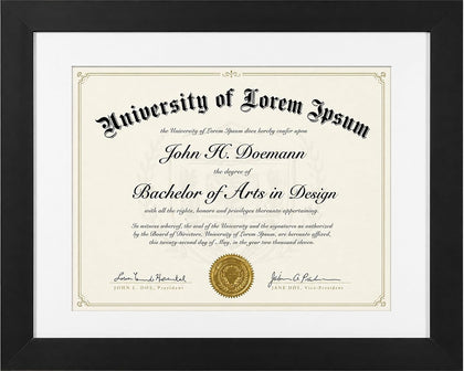 11x14 Diploma Frame with Shatter-Resistant Glass - Use as 8.5x11 Frame with Mat or Display 11x14 Documents Without
