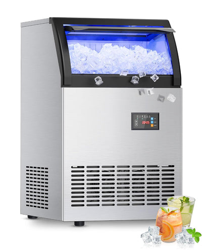 Commercial Gourmet Ice Maker, 120Lbs/24H Spray Ice Machine