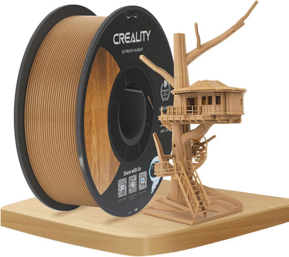 Official CREALITY Wood Filament PLA 1.75 mm, Wood 3D Printer Filament, More Than 30% Real Wood, Smooth Silk Texture