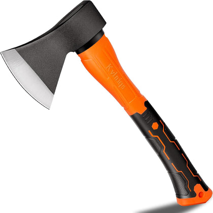 Small 14" Hatchet Axe, Wood Axe, Camping Hatchet, Wood Splitter | For Splitting and Kindling, Forged Steel Blade with