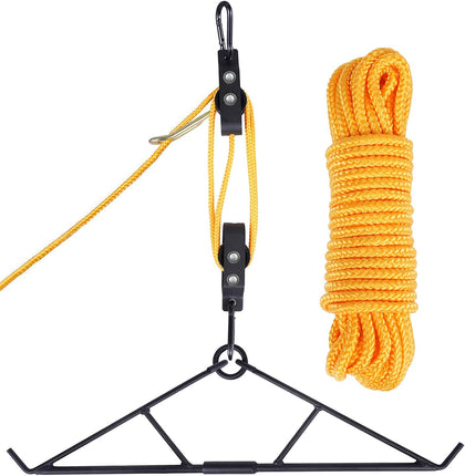 Deer Hanger for Skinning, Deer Hunting Game Hoist Pulley Lift System with Gambrel, Max to 700LB for Hanging and