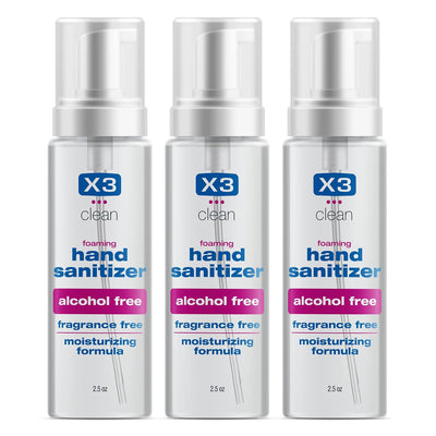 Foaming Hand Sanitizer, Alcohol Free and Fragrance Free, Kills 99.9% Germs, Moisturizing Formula, Travel Size 2.5 oz