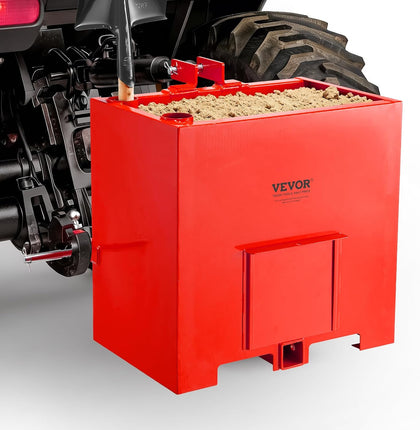 Ballast Box, 3-Point Category 1 Tractor Ballast of 800 lbs Capacity, with Standard 2 Inch Hitch Receiver, Heavy-Duty